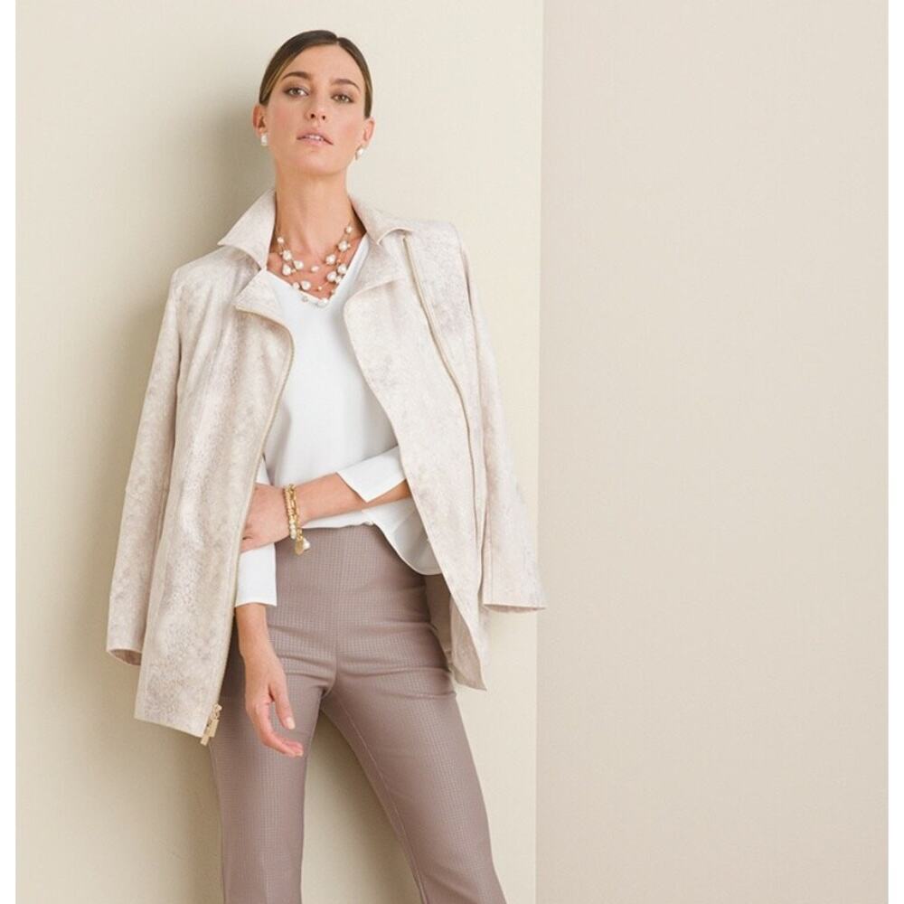 💕Chico's💕 Elegant Cream Jacket Size 2